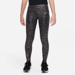 Girls' Dri-FIT One Metallic Leggings