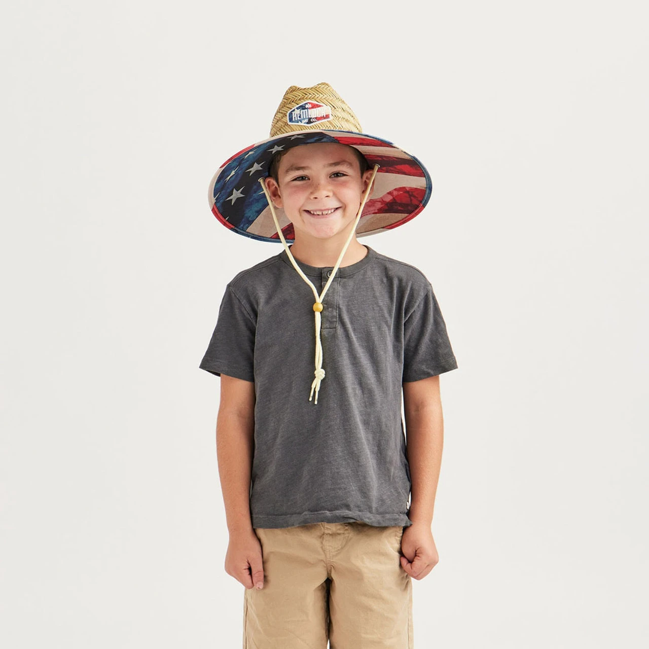 Hemlock Big Kids' Straw Lifeguard Hat - Brave - Image 6