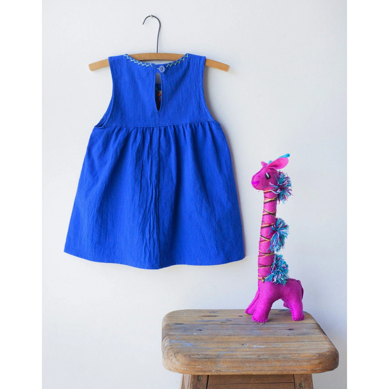 The Global Trunk Girls' Jardinita Dress - Royal Blue - Image 2