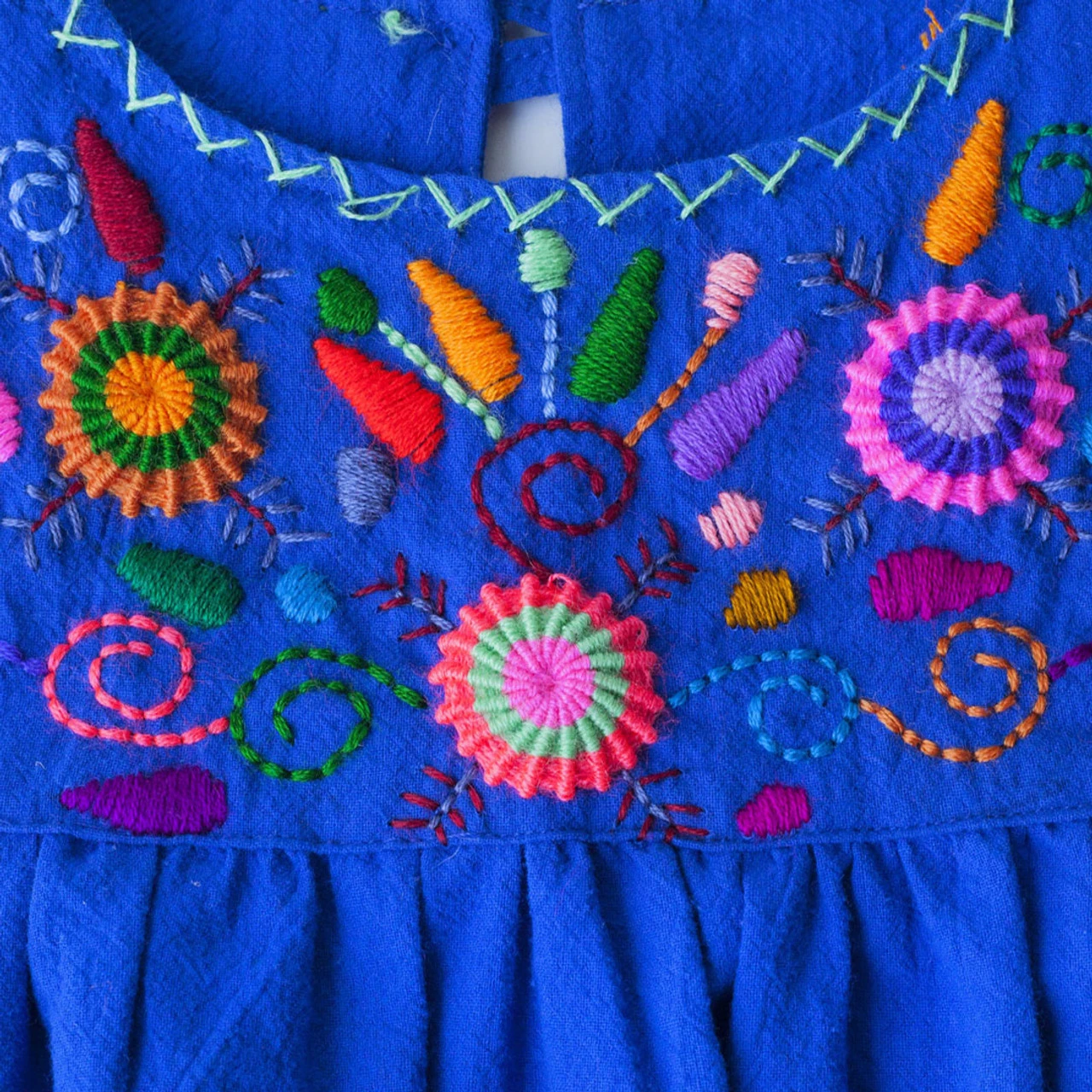 The Global Trunk Girls' Jardinita Dress - Royal Blue - Image 4