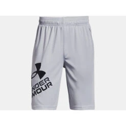 Under Armour Boy's Prototype 2.0 Logo Shorts - Mod Gray / Black